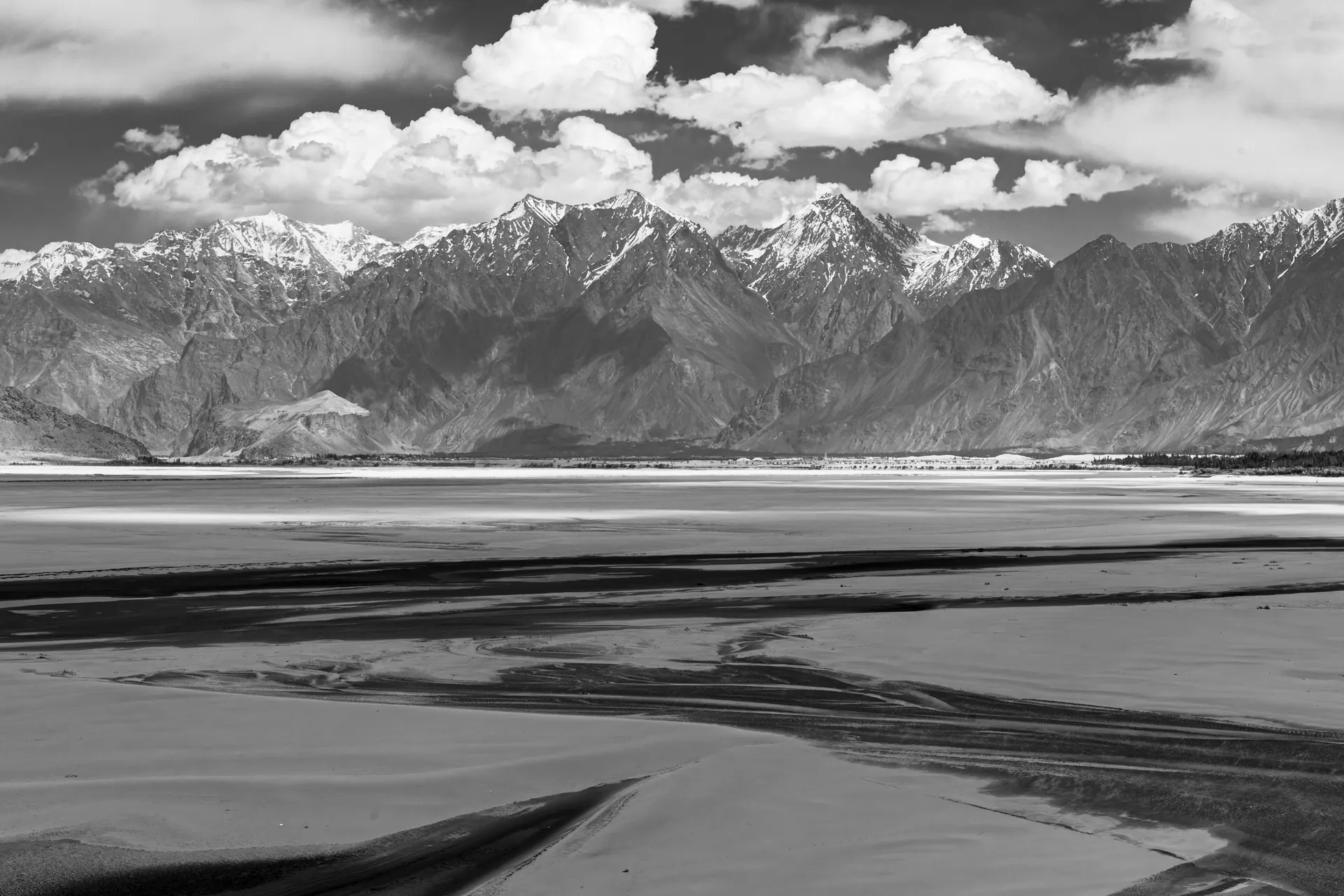 Snow-capped mountain valley in Northern Pakistan
